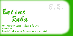balint raba business card