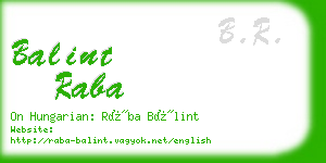 balint raba business card